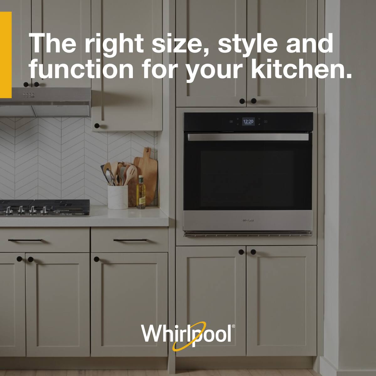 The right size, style and function for your kitchen.

Whirlpool