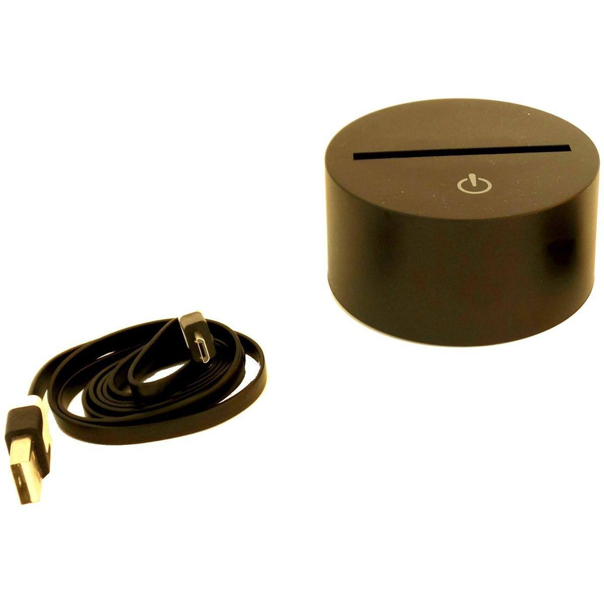 Angle. JuzToys - 3D Night Light for Kids, 3D Christmas Tree Laser Cut Precision LED Lights, LED Lamp for Bedrooms and Offices - Black.