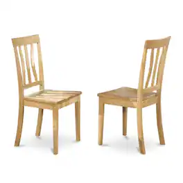 East West Furniture - AMAN3W 3 Piece Dinning Table Set - 1 Dining Table and 2 Mid Century Dining Room Chairs - Finish - Oak