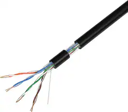 Cables Direct Online - Cat5e Outdoor Direct Burial Ethernet Cable UTP 1000ft Bulk LAN Network Wire 24AWG Waterproof UV Resistant - Black