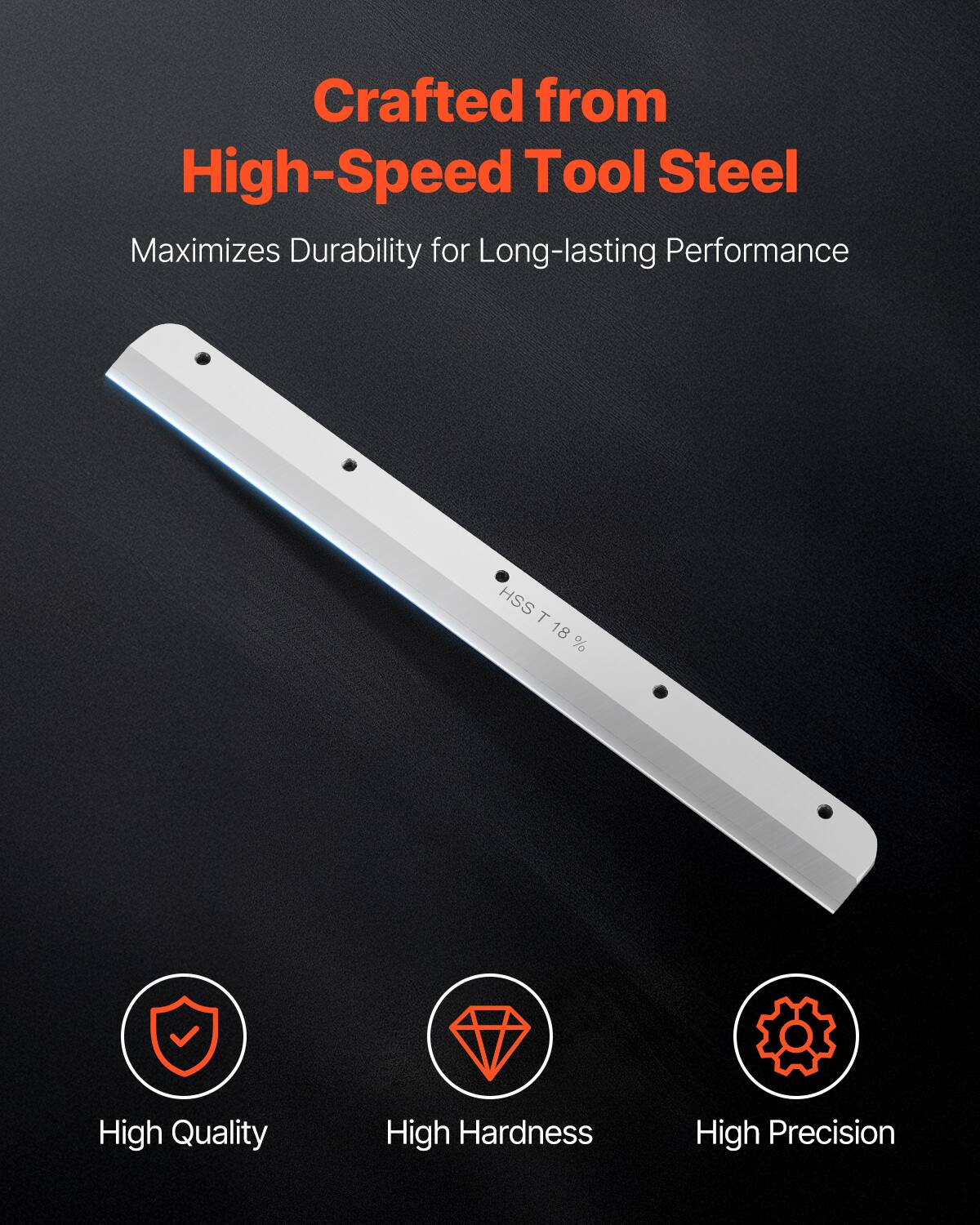 Crafted from High-Speed Tool Steel Maximizes Durability for Long-lasting Performance

HSS T 18 %

High Quality
High Hardness
High Precision