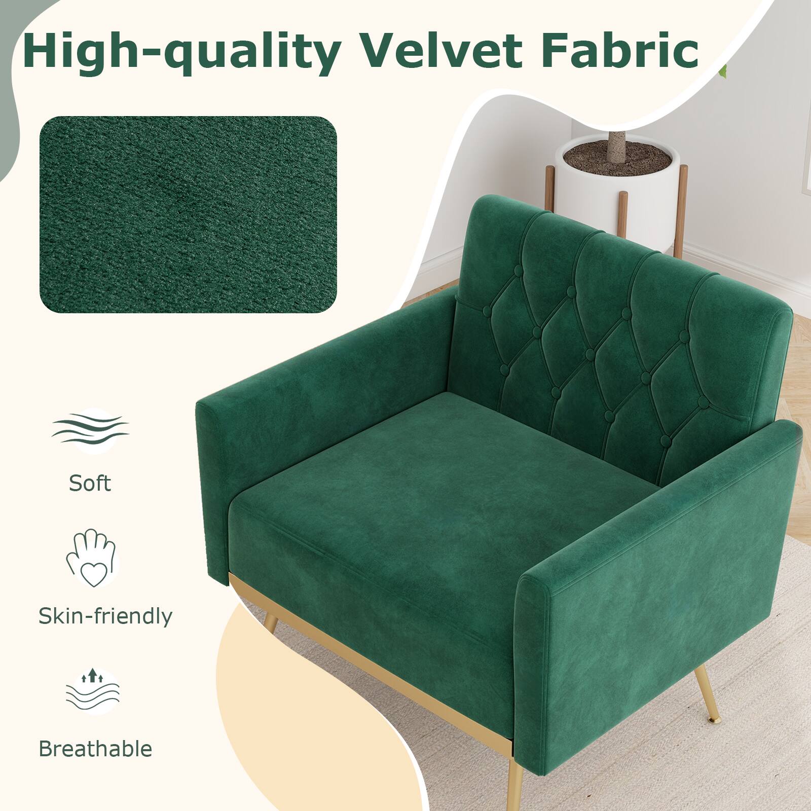 High-quality Velvet Fabric

- Soft
- Skin-friendly
- Breathable