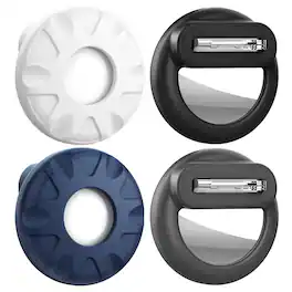 Vena - 4 Pack For Apple AirTag Holder For Kids, AirTag Kids Hidden Silicone Case Invisible Pin for Child Elderly Pet Collar - Black|Navy Blue|Dark Grey|White
