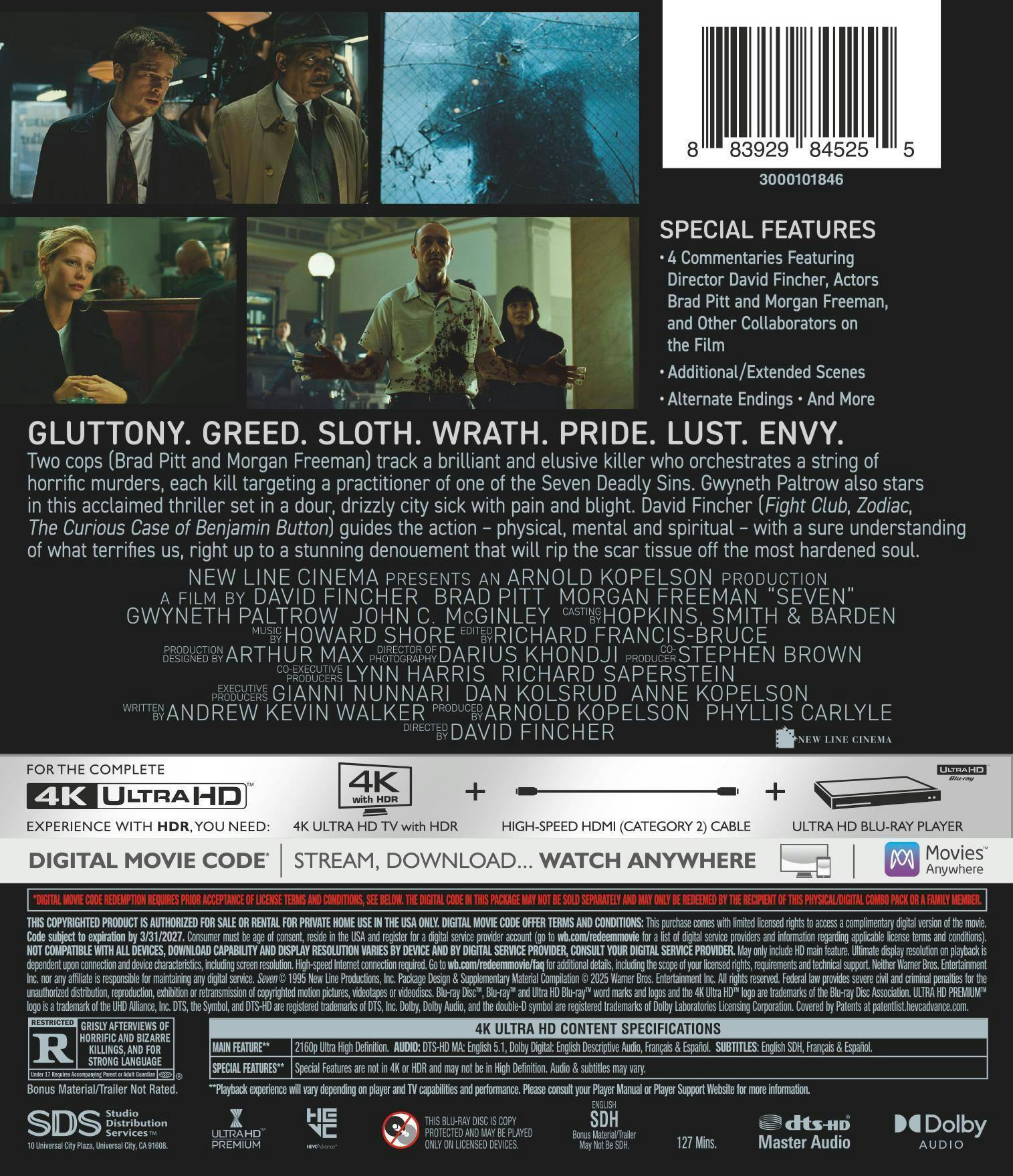 Seven (Repackaged 4K Ultra HD + Digital) [UHD] [Standard] [4K