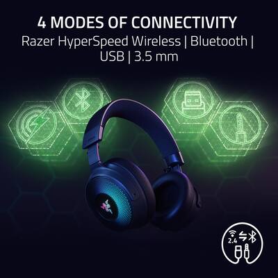 Razer Kraken V4 Pro Wireless Over the Ear Gaming Headset for PC Razer Kraken V4 Pro Wireless Over the Ear Gaming Headset for PC