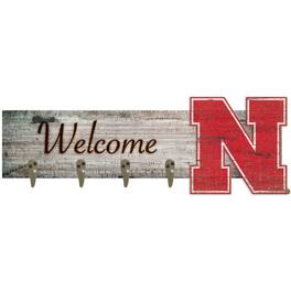 Fan Creations - Nebraska Huskers 24" x 6" Mounted Coat Hanger - Multicolor