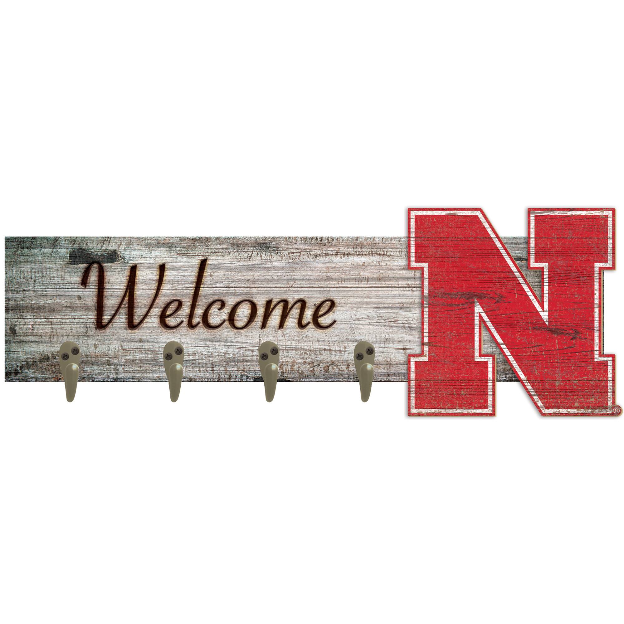 Nebraska Huskers 24" x 6" Mounted Coat Hanger