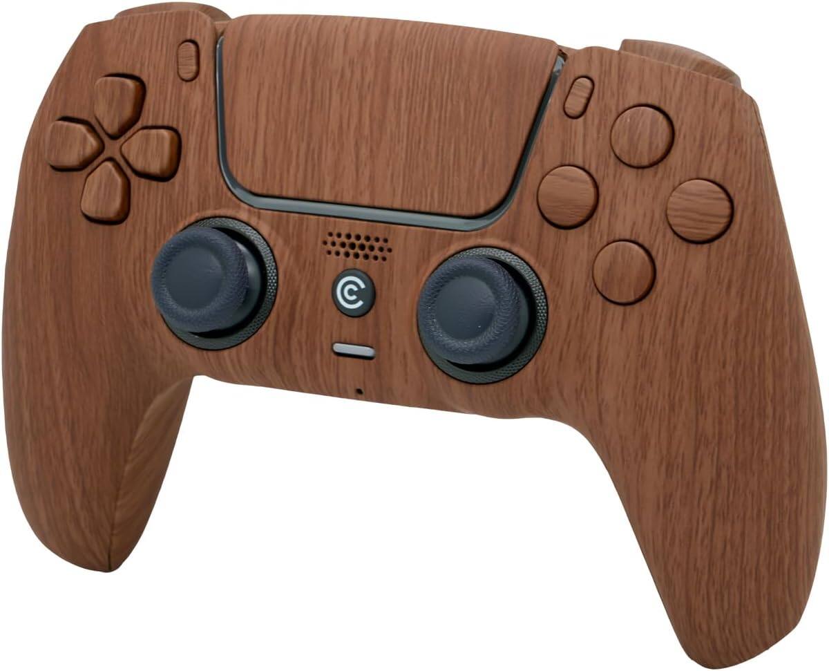 Angle. Custom Controllerzz - Custom Wireless Controller for PS5 - Wood & Wood Inserts.