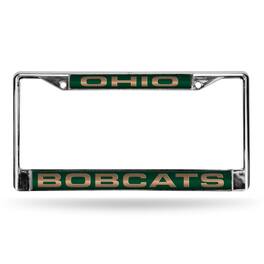 Rico Industries - Ohio University Bobcats Chrome Metal Laser Cut License Plate Frame - Multi