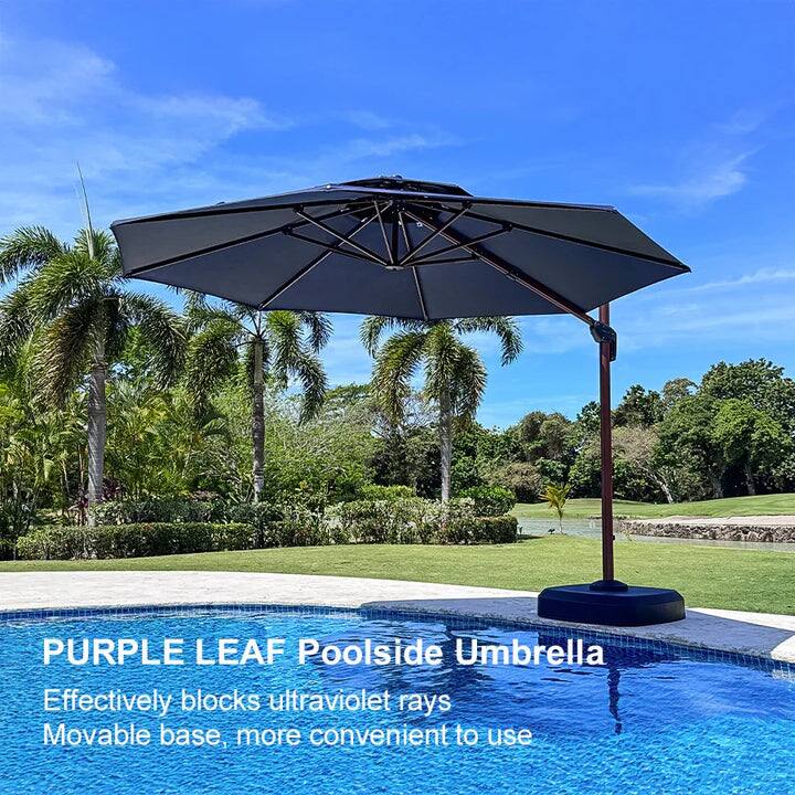 PURPLE LEAF Poolside Umbrella  
Effectively blocks ultraviolet rays  
Movable base, more convenient to use