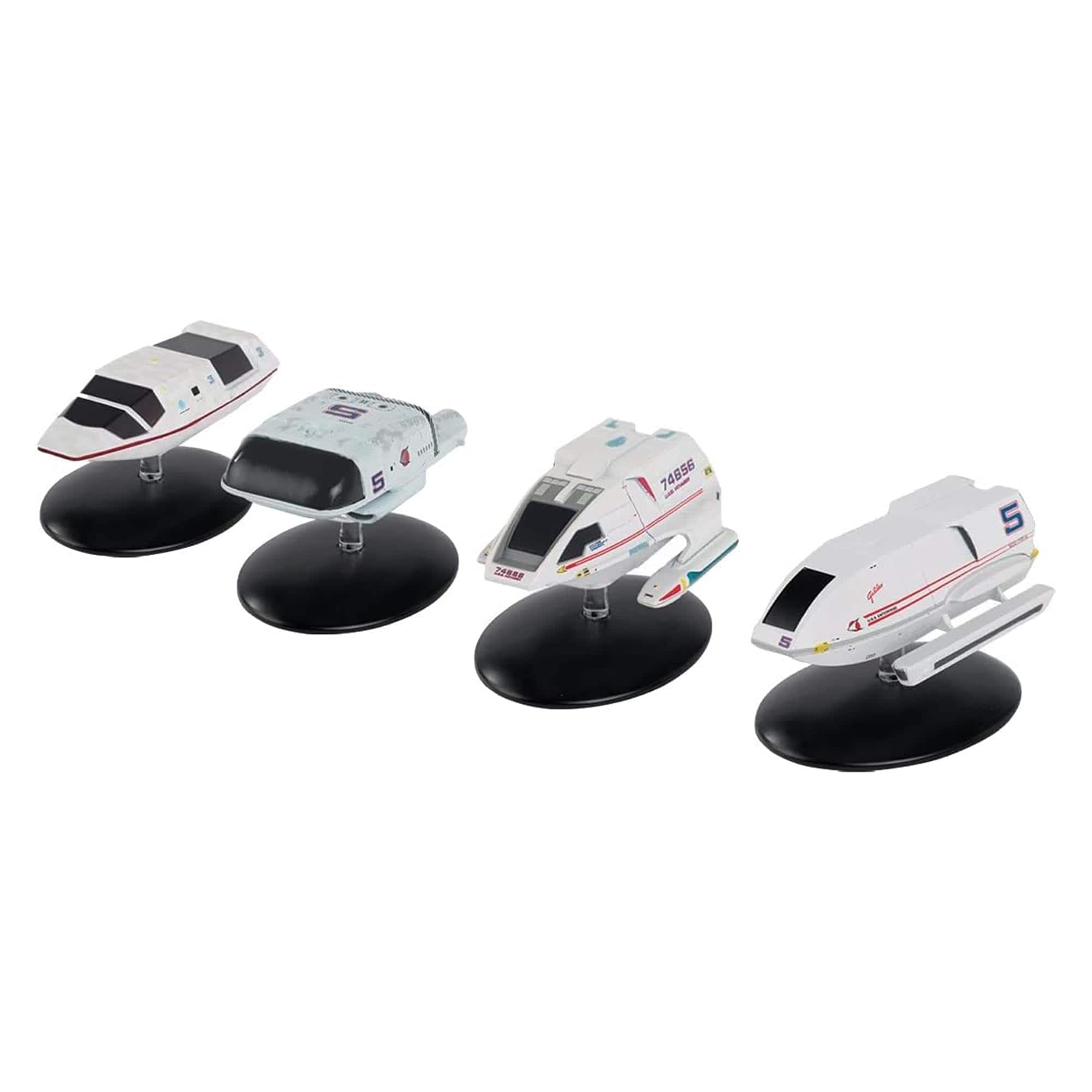 Eaglemoss - Star Trek Shuttlecraft Set 5 Air Tram, Starfleet Tug, Galileo, Type-8 - Gray