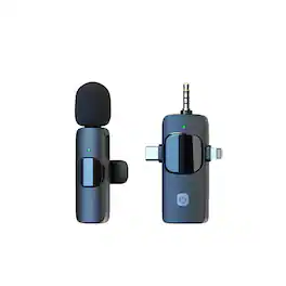 Cluzine - Wireless Lavalier Microphone,Noise Reduction, Real-Time Monitoring for Live Stream