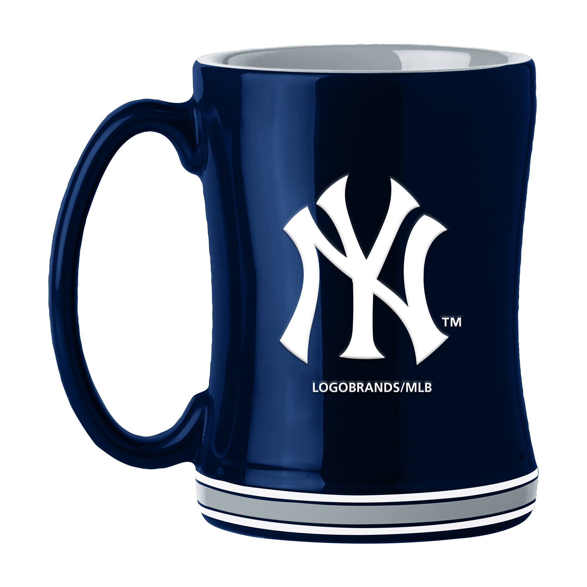 Logo Brands - New York Yankees 14oz. Relief Mug - Multicolor