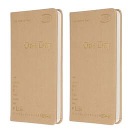 Unique Bargains - 2pcs Planner Notebook, 7x3.8 Inch 96 Sheets Undated Daily Planner Pocket To Do List Weekly Goals Office/Home - Brown