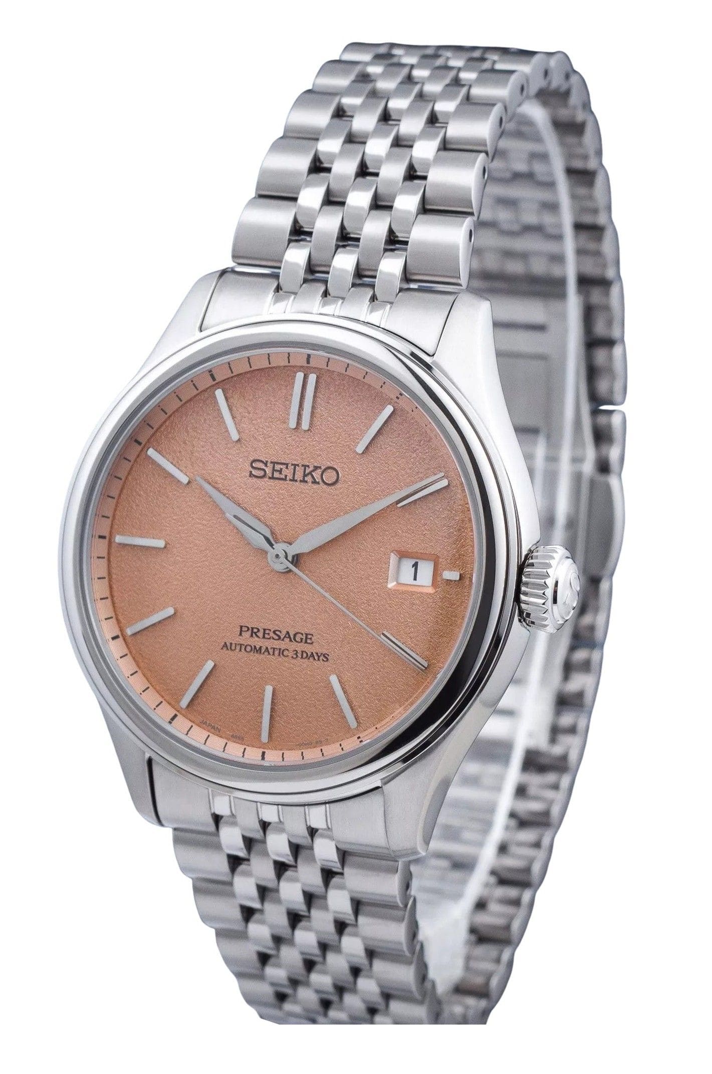 Seiko - Presage Classic Araigaki Stainless Steel Dial Automatic SPB467J1 100M Men's Watch - Orange price history on PriceWatchPro
