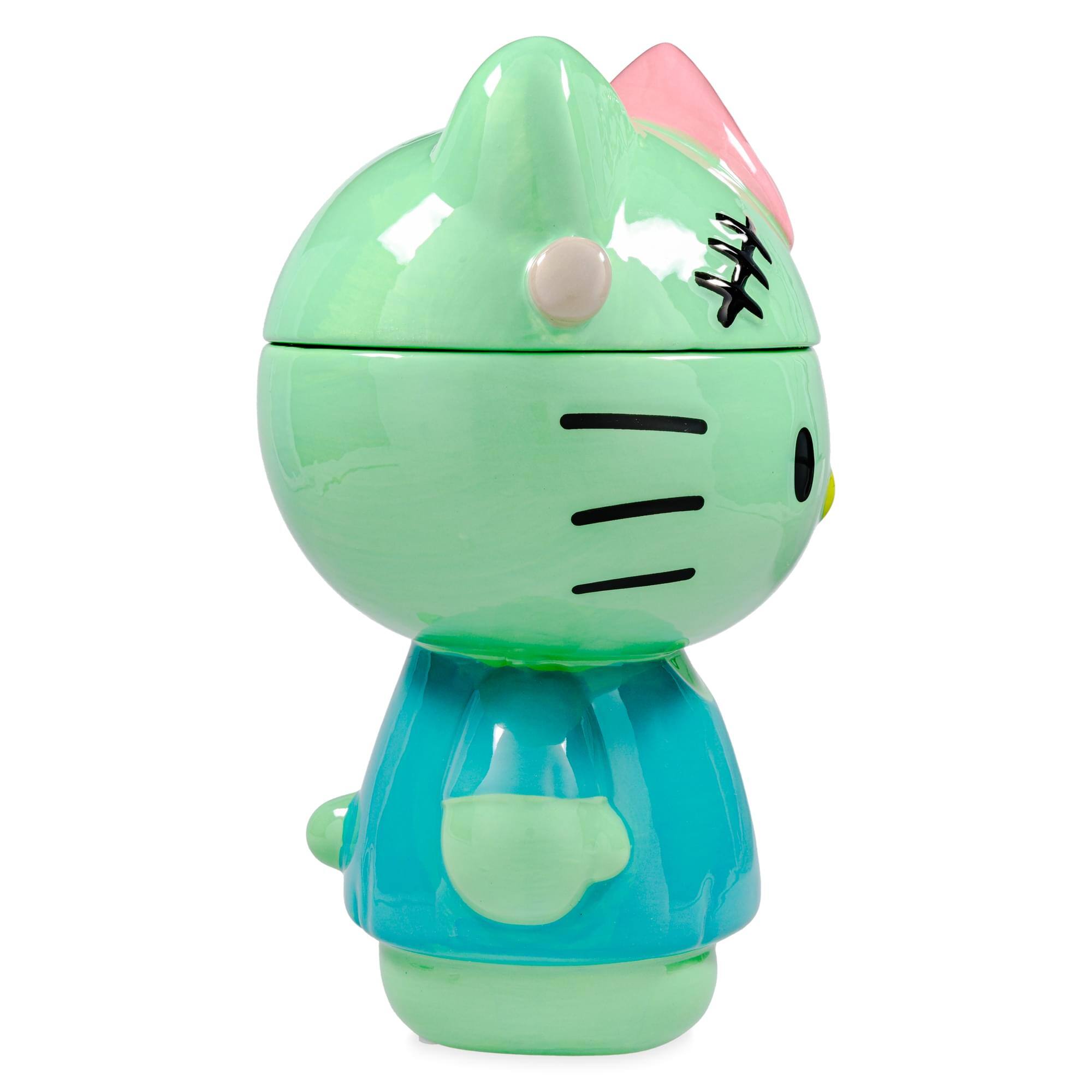Alt View 10. Silver Buffalo - Sanrio Hello Kitty Frankenstein Sculpted Ceramic Snack Jar With Lid - Green.