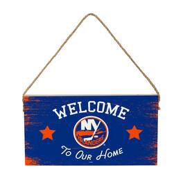 Evergreen Enterprises - New York Islanders 6" x 11" Welcome Home Wood Wall Sign with Rope Hanger - Multicolor