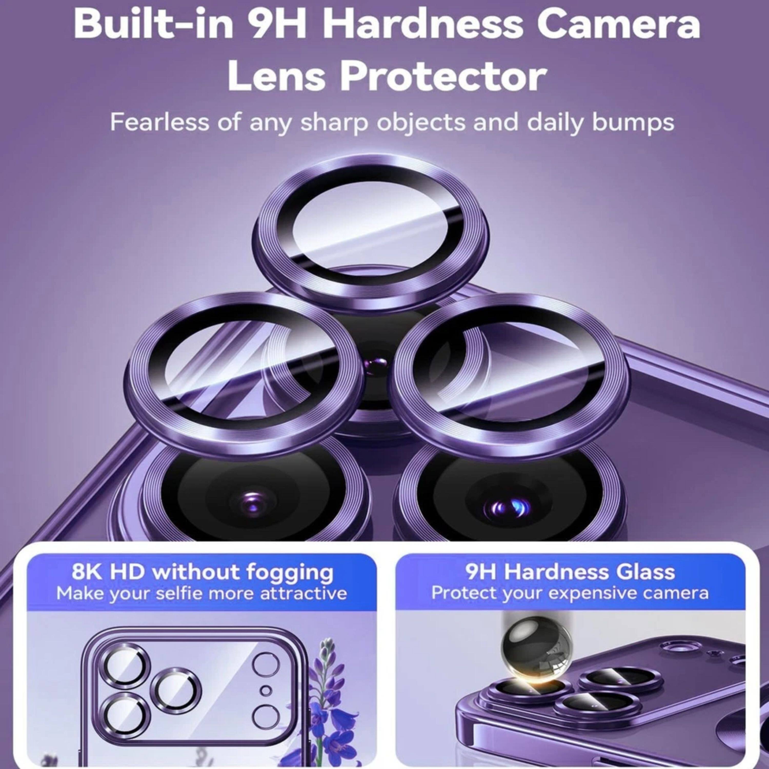 Built-in 9H Hardness Camera Lens Protector  
Fearless of any sharp objects and daily bumps

8K HD without fogging  
Make your selfie more attractive

9H Hardness Glass  
Protect your expensive camera
