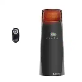 Lasko - 22" 1500-Watt Oscillating Full-Circle Warmth Ceramic Tower Space Heater with Remote Control, CT22360 - Black