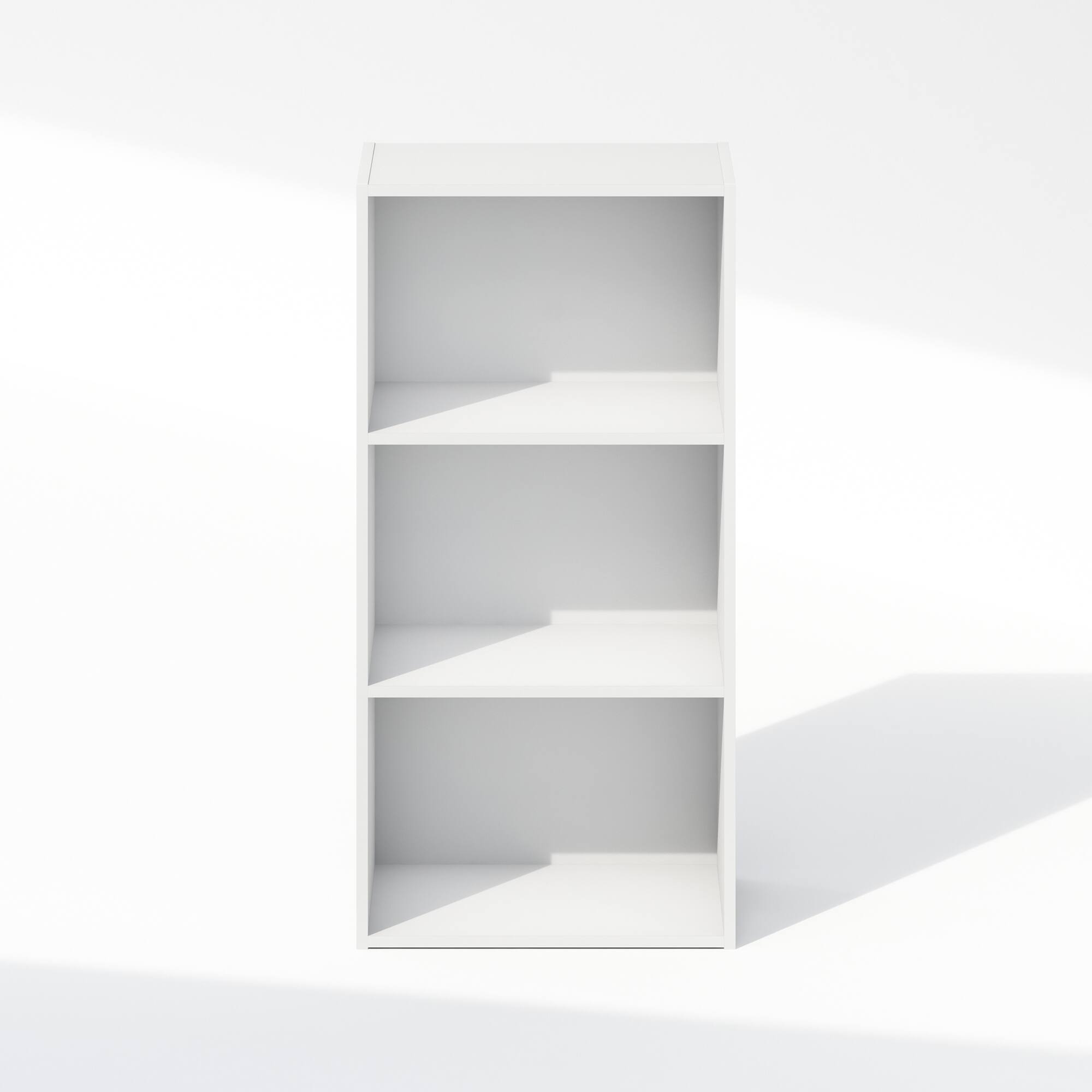 Alt View 2. Furinno - Reed 3-Tier Open Shelf Multipurpose Closet & Clothing Storage, Storage Organizer - White.