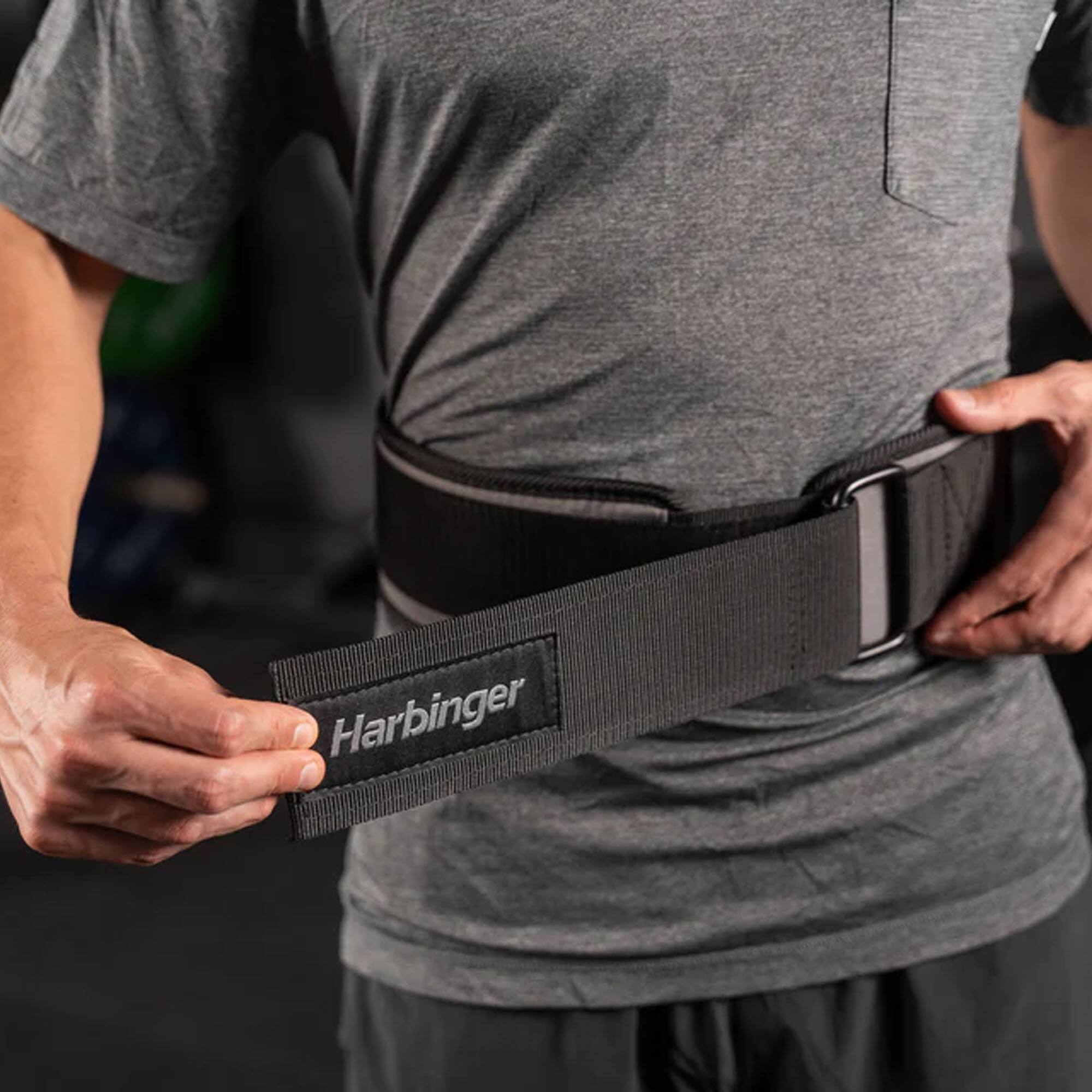 Alt View 3. Harbinger - Harbinger Unisex Firm Fit Contour Belt 2.0 - Grey/Black - Medium - Grey/Black.