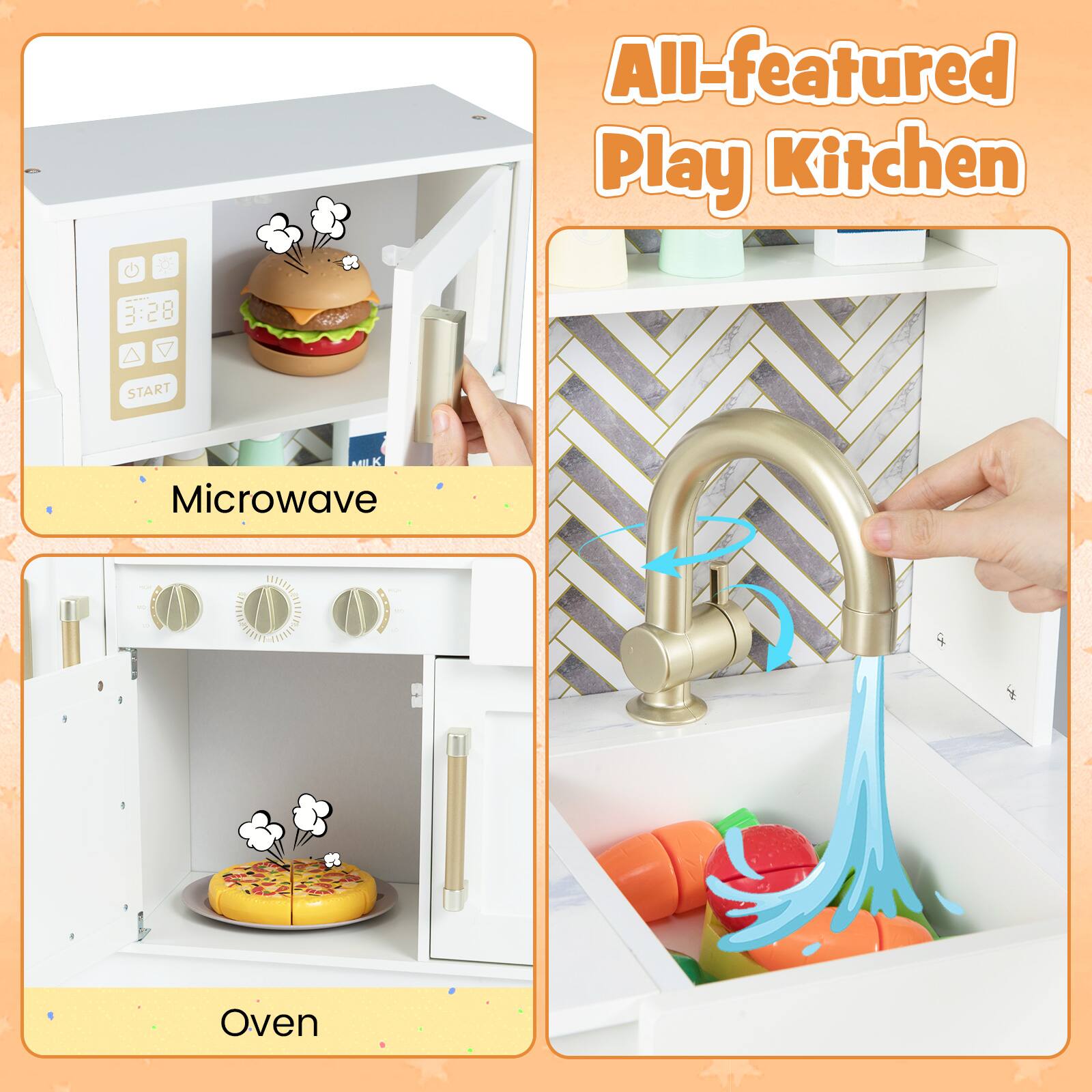 All-featured Play Kitchen

Microwave

Oven