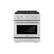 Front. ZLINE - ZLINE 30" Paramount Dual Fuel Stainless Steel Range w/ 4 Brass Burners & Convection Oven (SDR-BR-30) - Stainless Steel.