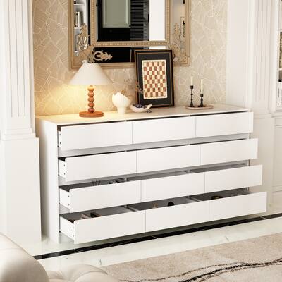 minimalist dresser design Amazon.com: MAISONARIA White Curved 6 Drawer Dresser, Modern Long Dresser for Bedroom, Living Room, or Entryway, Push to Open Storage Chest, Minimalist Scandinavian Style, 55" Wide : Home & Kitchen