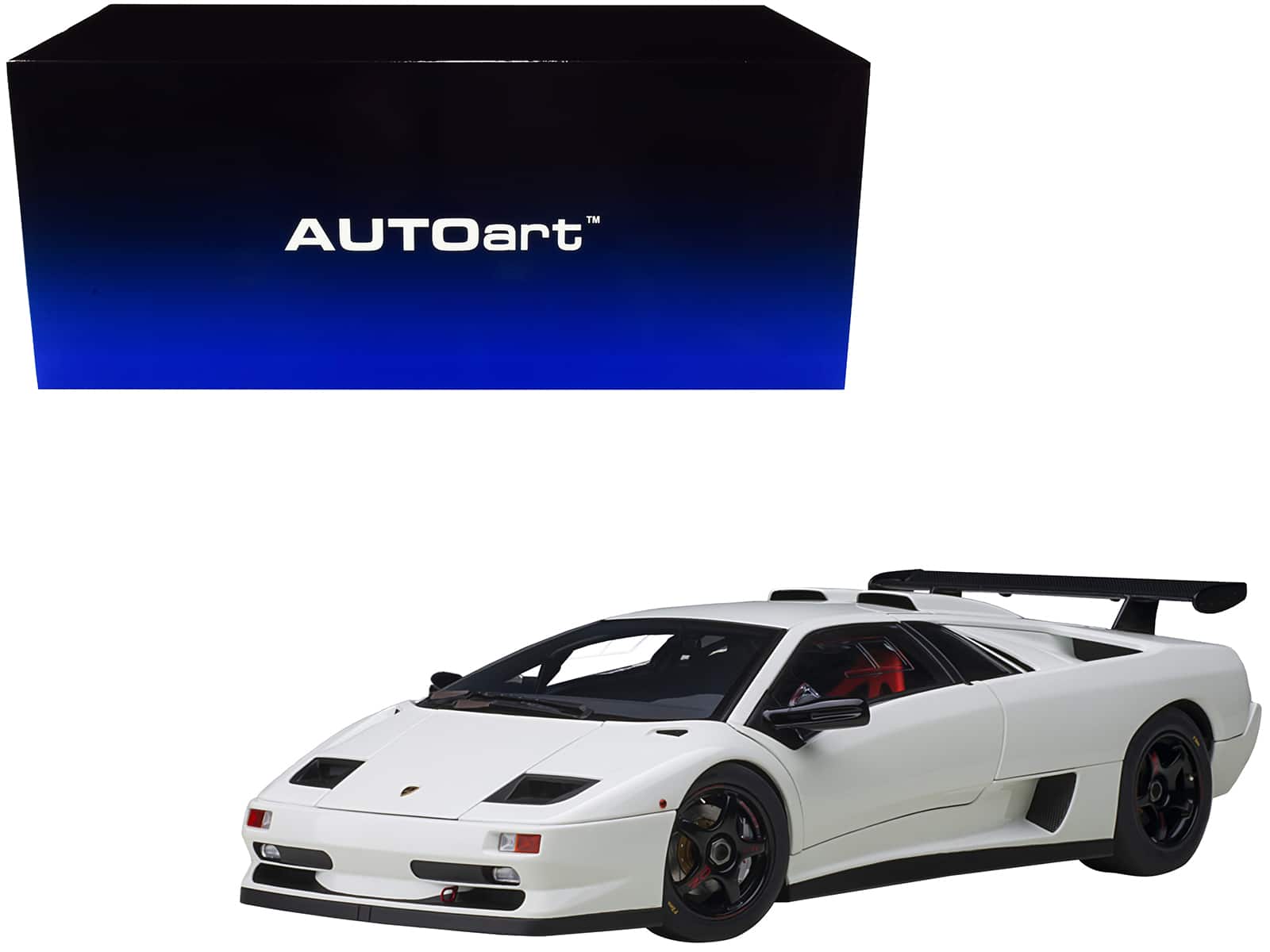 Lamborghini Diablo SV-R 1/18 Model Car by Autoart - Impact White