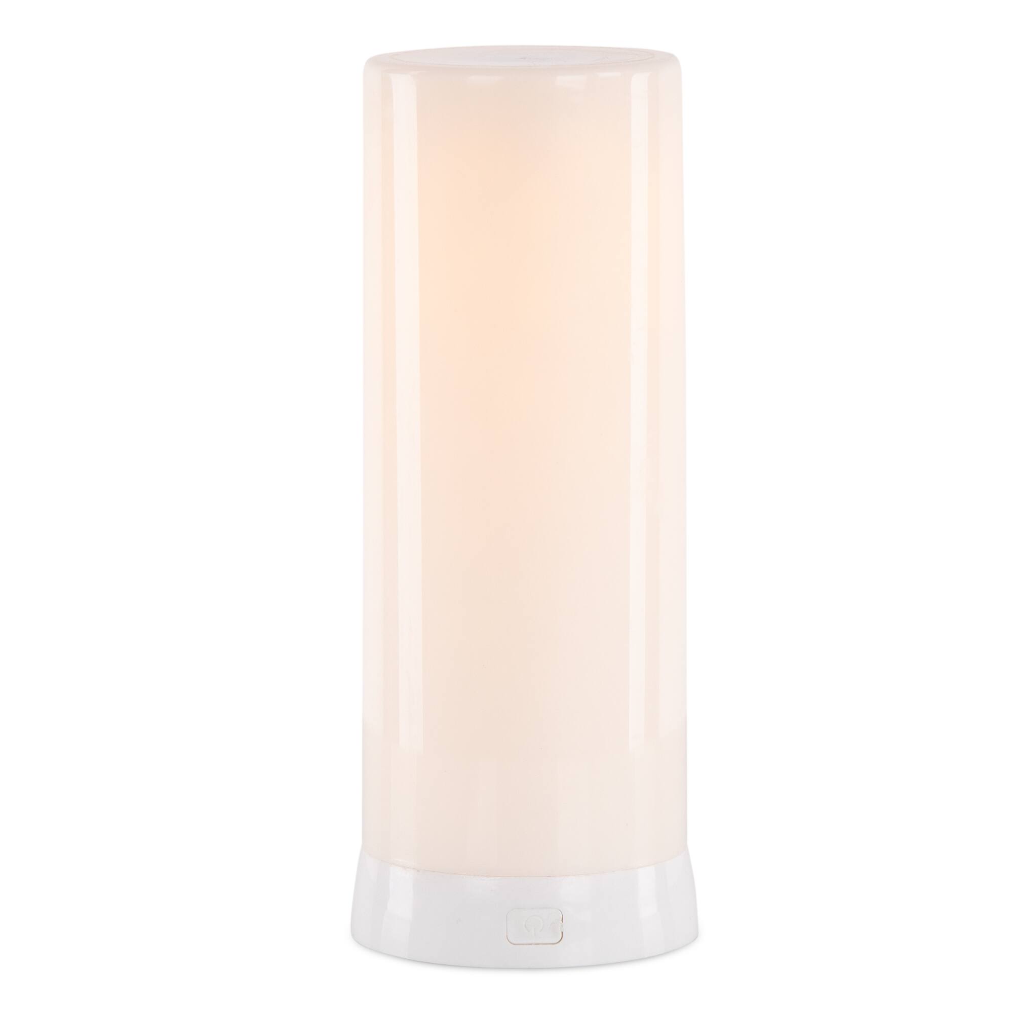 Front. BreeBe - LED FIA Flame Designer Candle with White Hue 7.5"H - White.