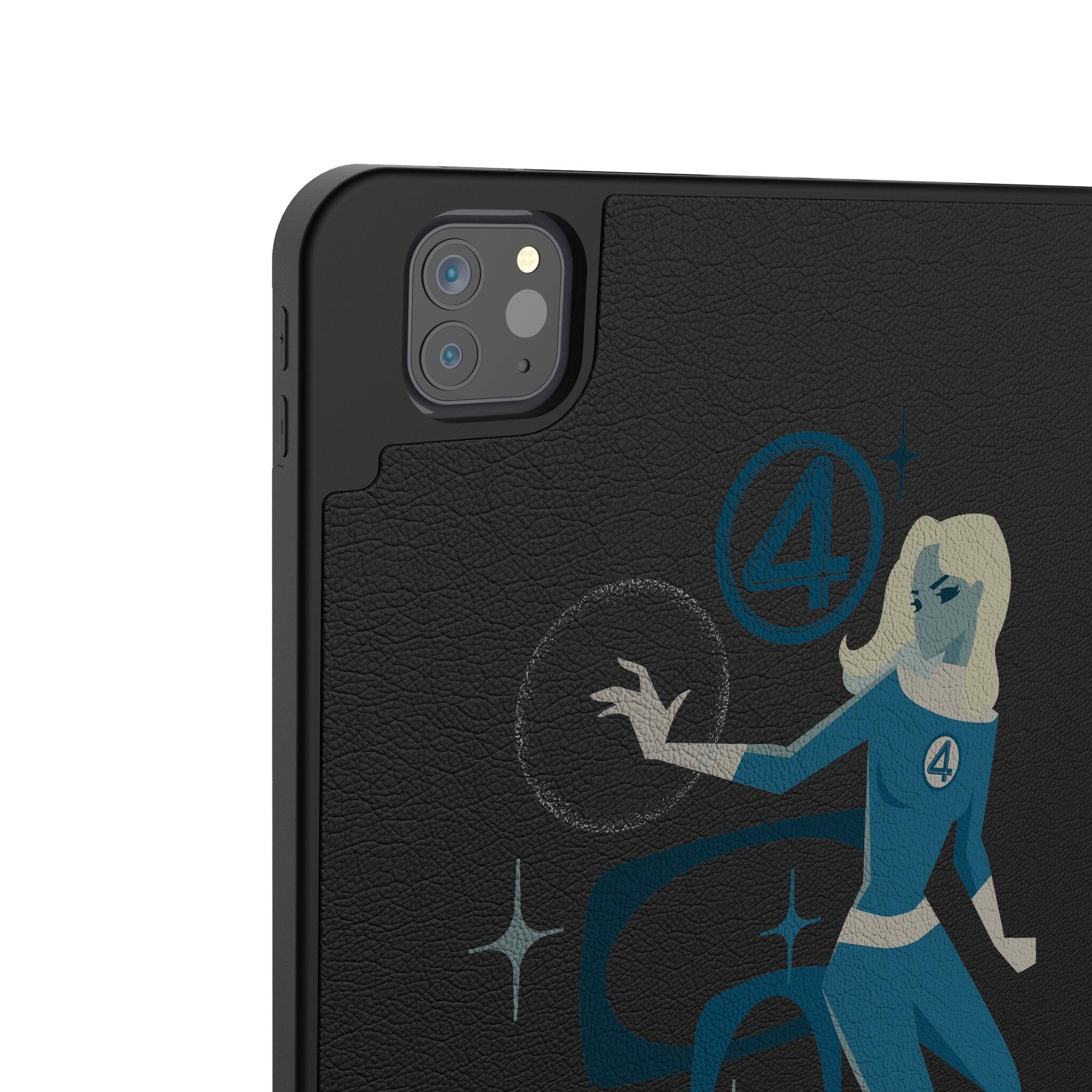 Left. Keyscaper - Marvel Badge Tablet Case - Apple iPad Pro 11in (3rd/2nd/1st Gen) - Invisible Woman.