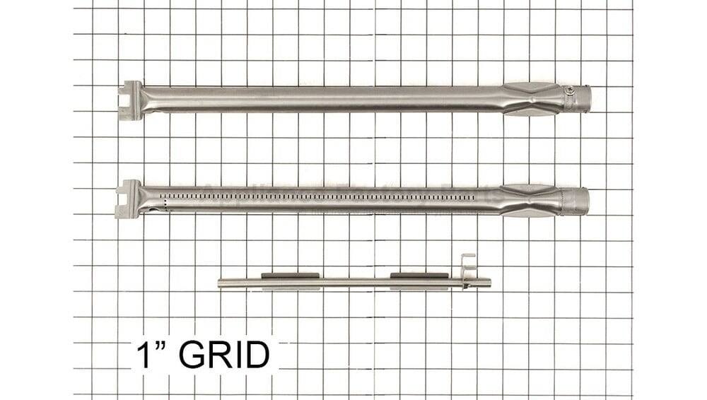 Alt View 3. Music City Metals - Music City Metals - MCM09129G362 BURNER TUBE KIT W CROSSOVER pipe burners, straight, 19" to 16 1/2".