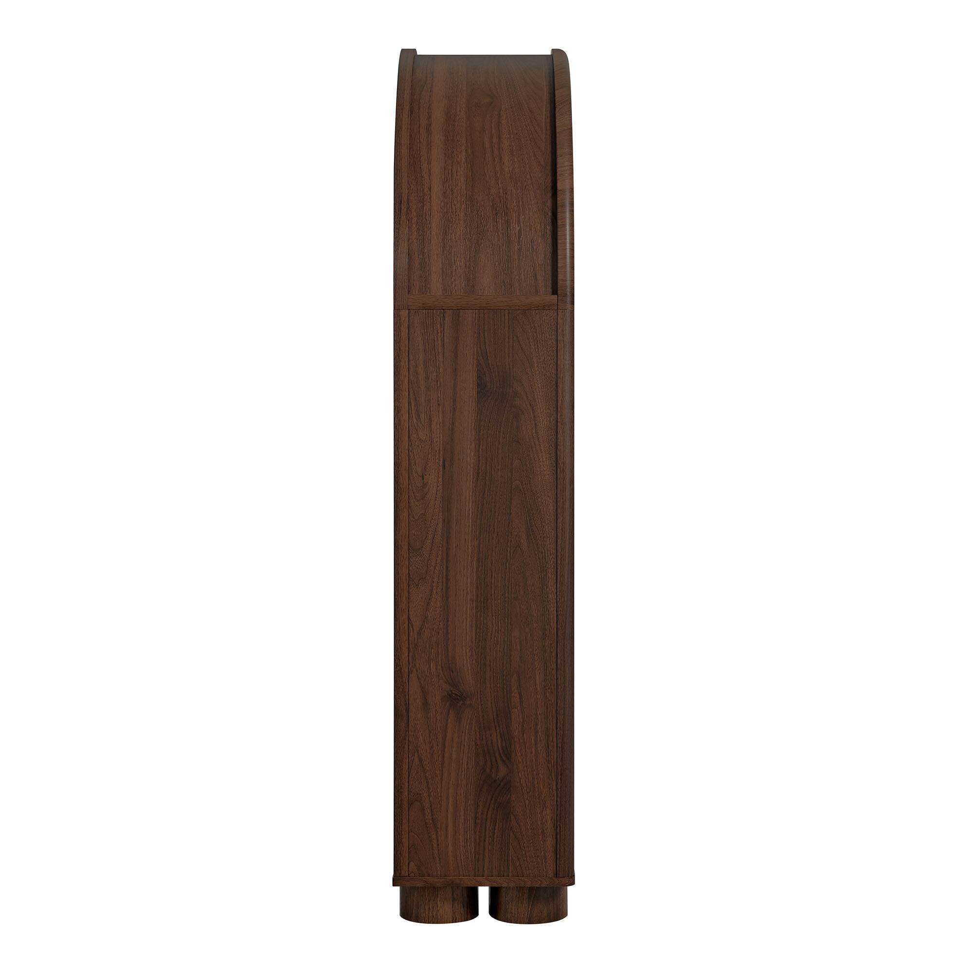 Alt View 2. Modway - Bellamy Arched Fold-Out Desk Cabinet by Modway - Walnut.