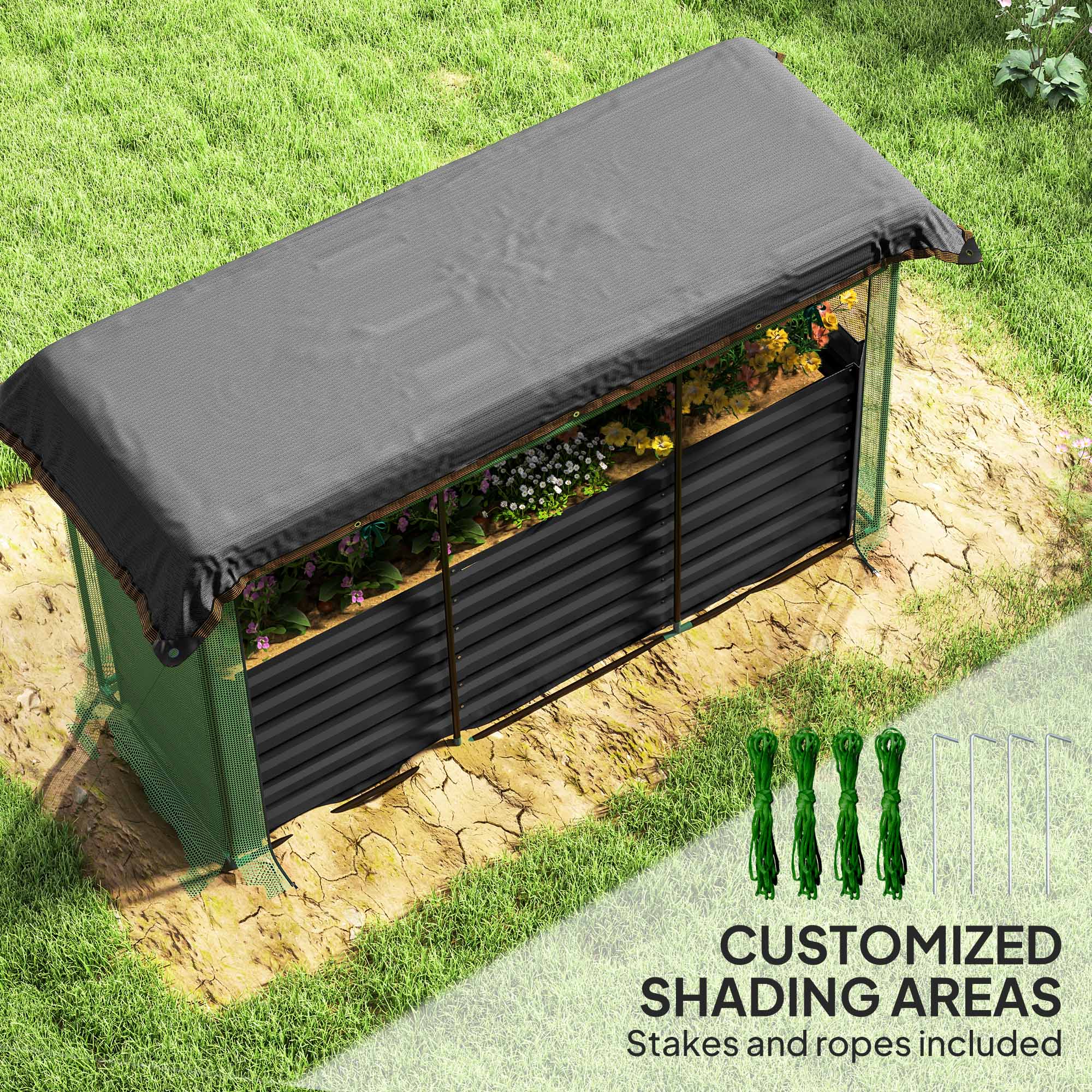 CUSTOMIZED SHADING AREAS
Stakes and ropes included