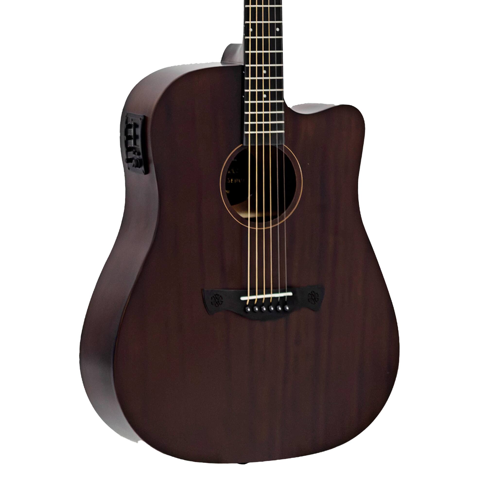 Alt View 1. Tagima - Tagima KANSAS GRAN RESERVA EQ DKMOP Dreadnought Cutaway Acoustic-Electric – Sapele, Piezo Pickup, Satin Finish.