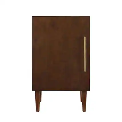 Front. FurniFact - Mahogany Record Player Stand with Anti-Tip Mechanism and Elevated Clearance - Brown.