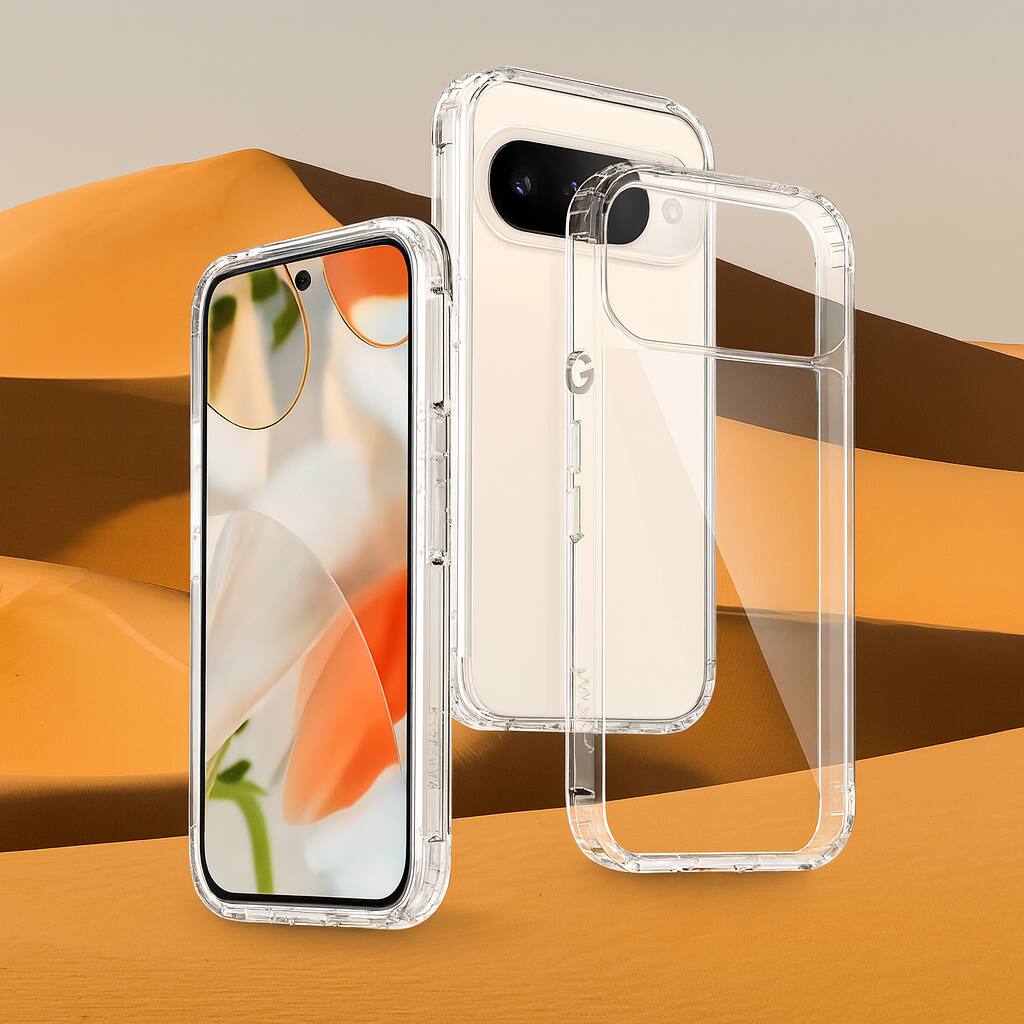 Angle. SaharaCase - Venture Series Hard Shell Case for Google Pixel 10 & Pixel 10 Pro - Clear - Clear.
