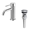Front. Boyel Living - Chrome Carved Solid Brass Bathroom Faucet Single Handle - Chrome.