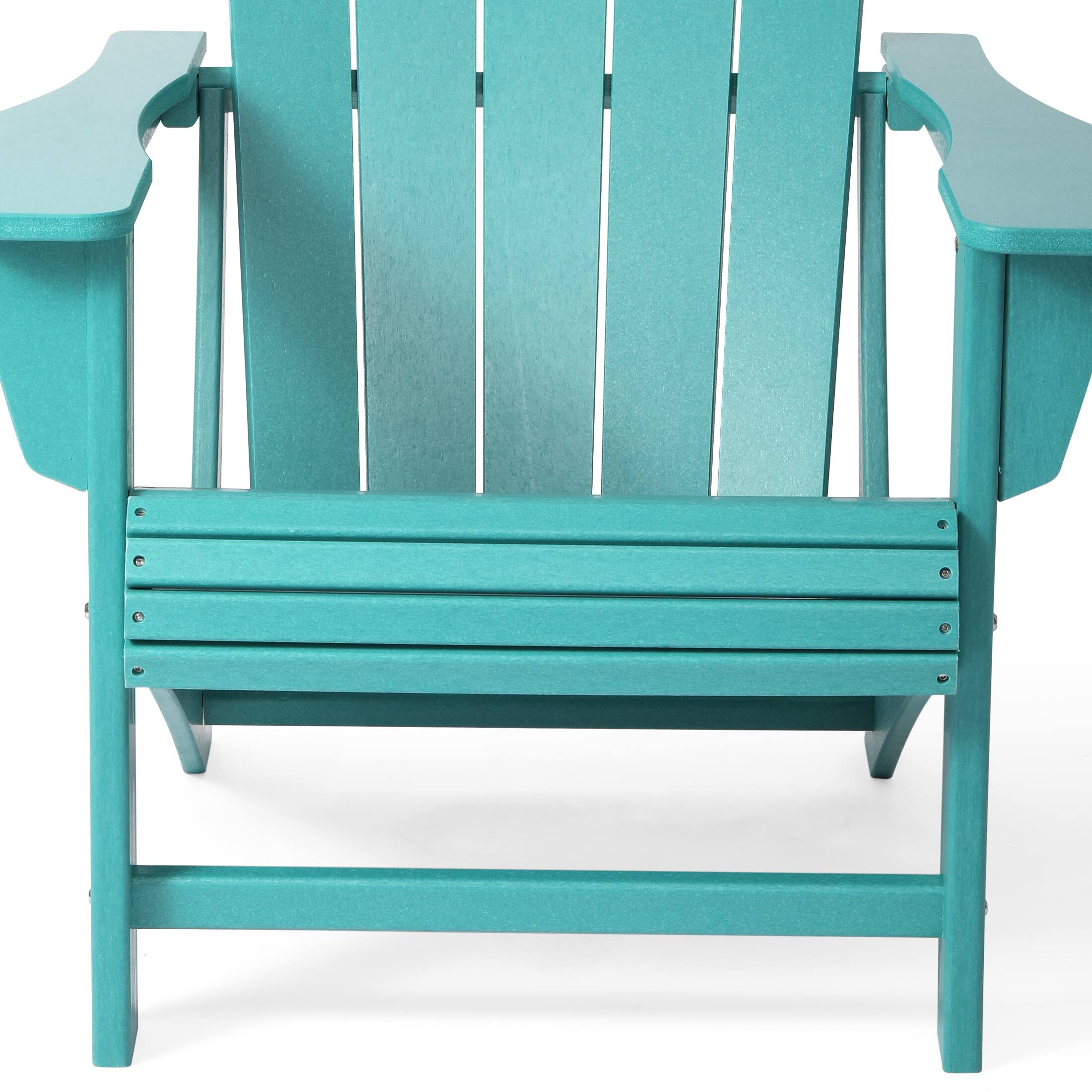 Alt View 3. WestinTrends - WestinTrends Highland Outdoor Patio HDPE Adirondack Chair With Cup Holder - Turquoise.