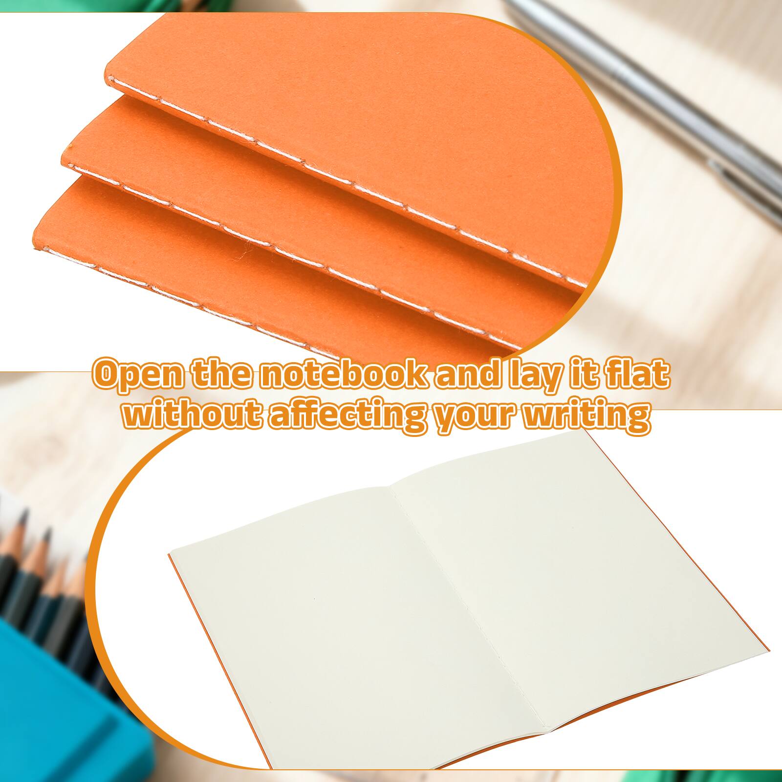 Open the notebook and lay it flat without affecting your writing