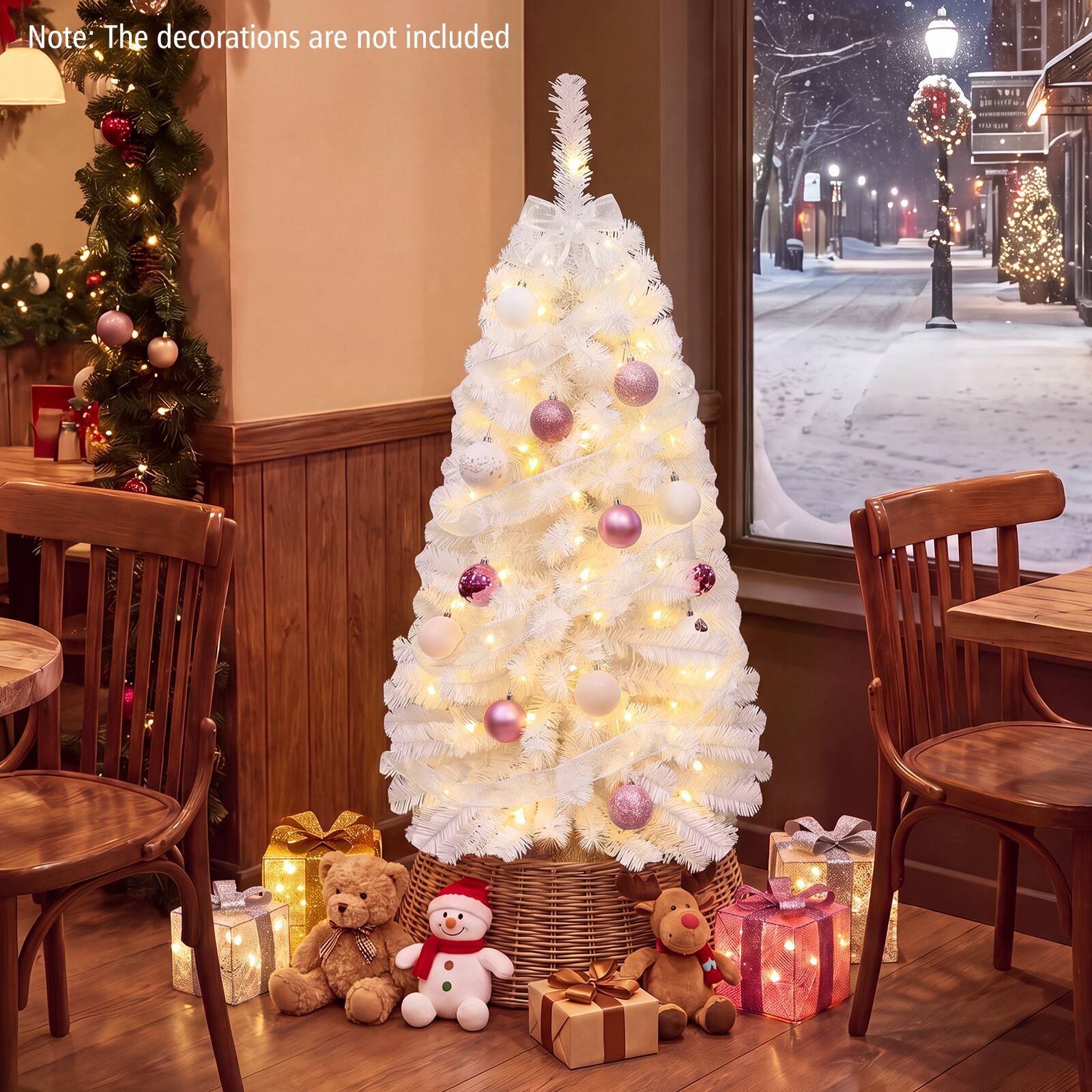 Note: The decorations are not included