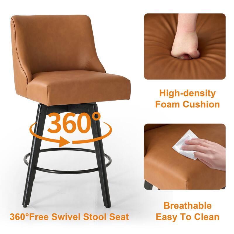 360° High-density Foam Cushion  
360° Free Swivel Stool Seat  
Breathable  
Easy To Clean