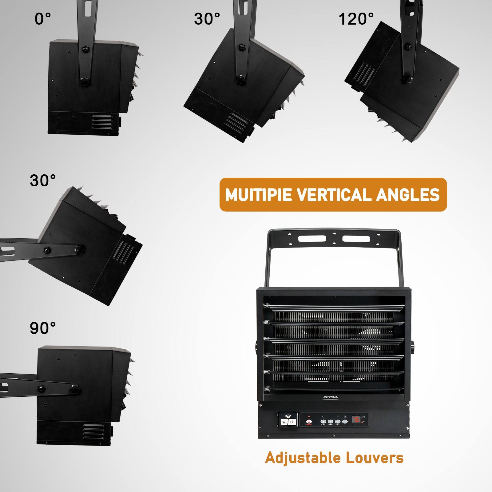 0° 30° 120° 30° 90°

MULTIPLE VERTICAL ANGLES

Adjustable Louvers