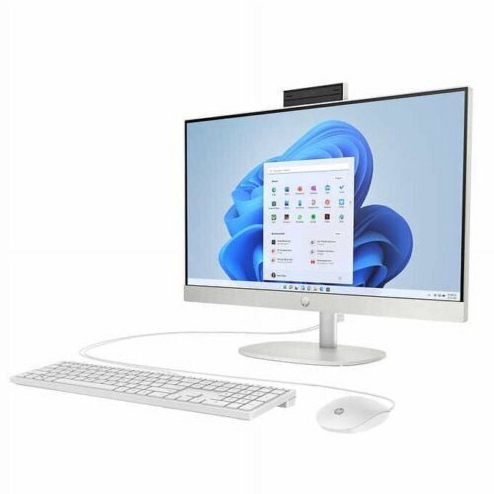 Left. HP - HP 24-cr 23.8" FHD TS AlO  Intel Core Ultra 5 125U 16GB 512GB W11H - White.