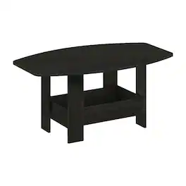 FurniFact - Coffee Table with Storage Compartment and Simple Design for Living Room - Espresso