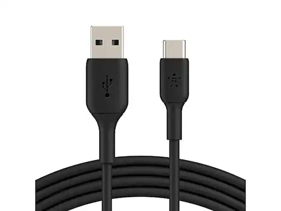 Front. Belkin - Belkin CAB001bt3MBK 9.8ft USB-C to USB Charge Cable for Note10, S10, Pixel 4, iPad Pro, Switch.