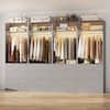 Front. Aheaplus - Set of 4 Heavy Duty 96" Walk-In Closet with 12 Drawers, 4 Rods & 4 Shelves,Ships in 4 packages - White.