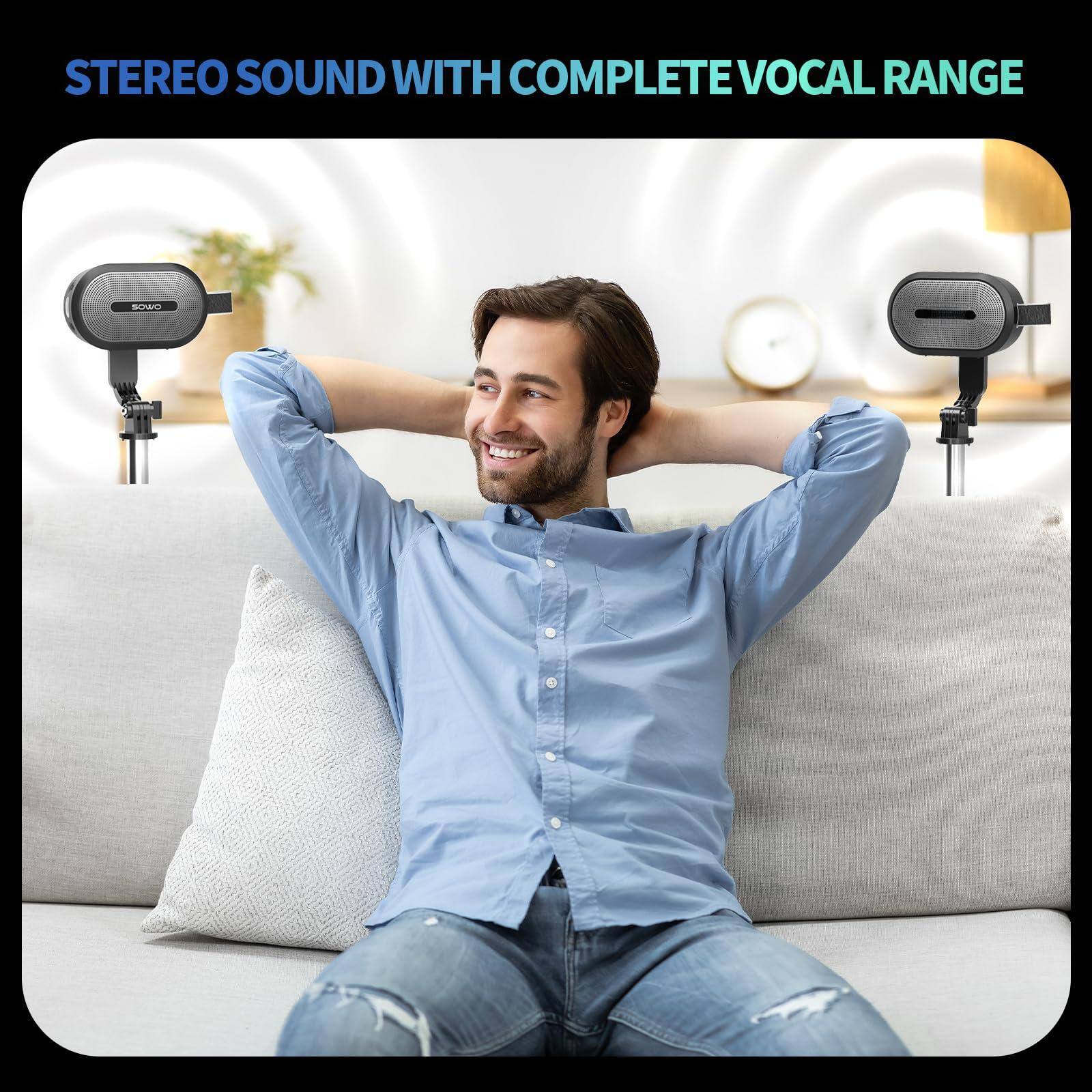 STEREO SOUND WITH COMPLETE VOCAL RANGE