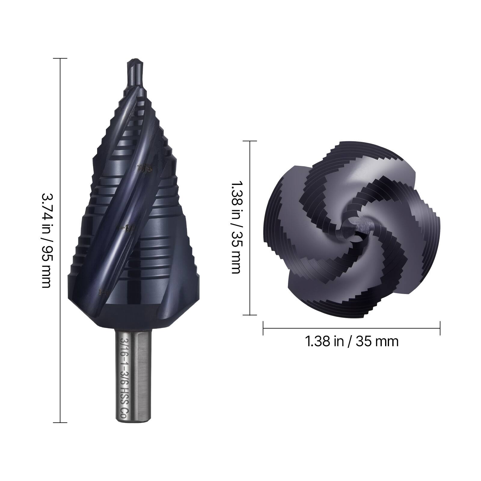 3.74 in / 95 mm  
1.38 in / 35 mm  
3716-1-376  
SSH Co