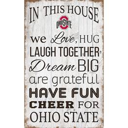 Fan Creations - Ohio State Buckeyes 11'' x 19'' Team In This House Sign - Multicolor
